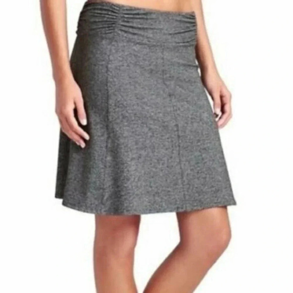 Athleta Women's Bodega Activewear Skirt Size XSP Heathered Charcoal Ruched Waist - Picture 2 of 6